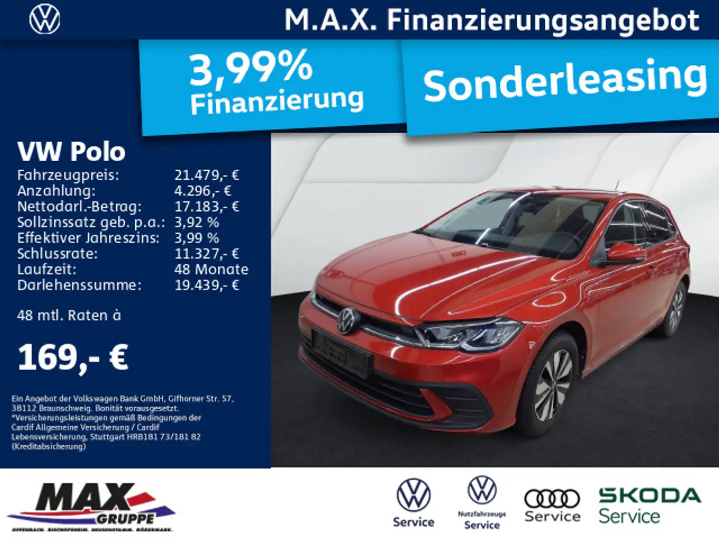Volkswagen Polo 1.0 TSI DSG LIFE LED+KAMERA+AHK+DCP+PDC+ACC Rojo - 1