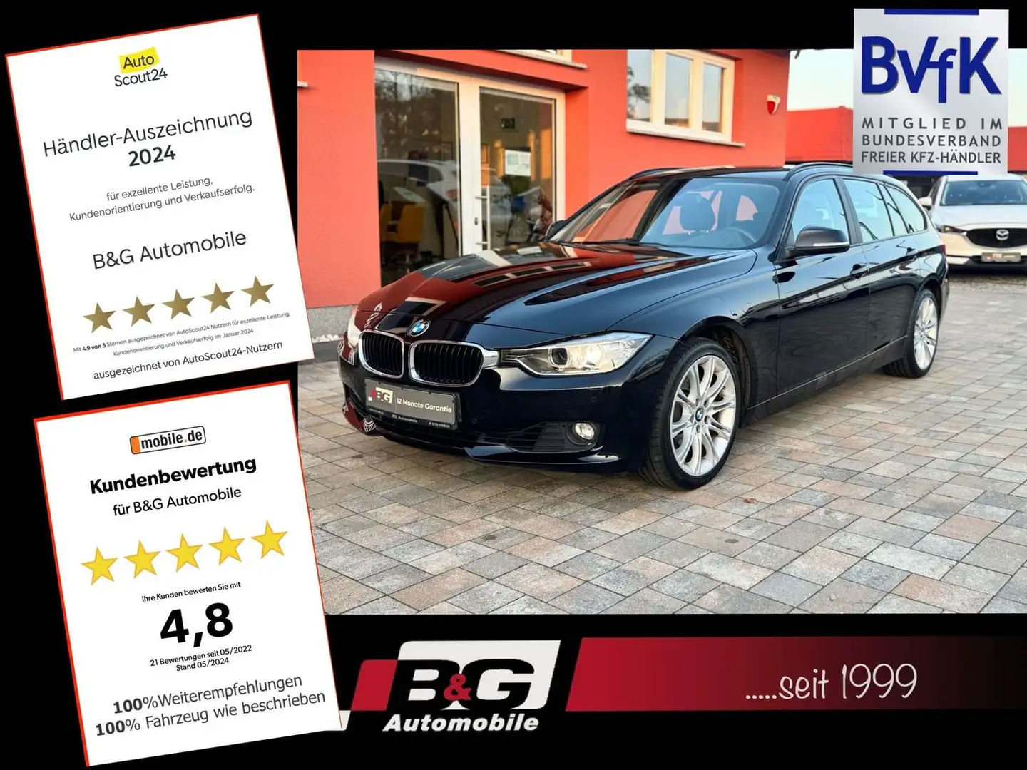 BMW 320 i*Garantie*Bi-Xenon*Navi*Panorama Schwarz - 1