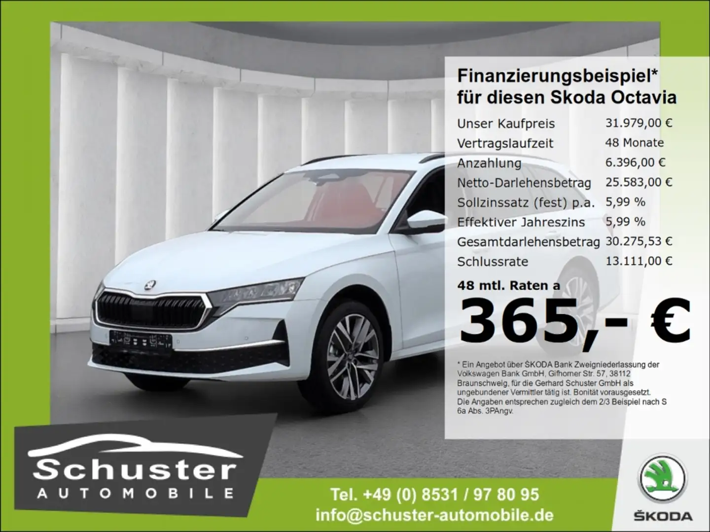 Skoda Octavia Combi BALANCE 1.5eTSI*AHK ACC Navi R-Kam Weiß - 1