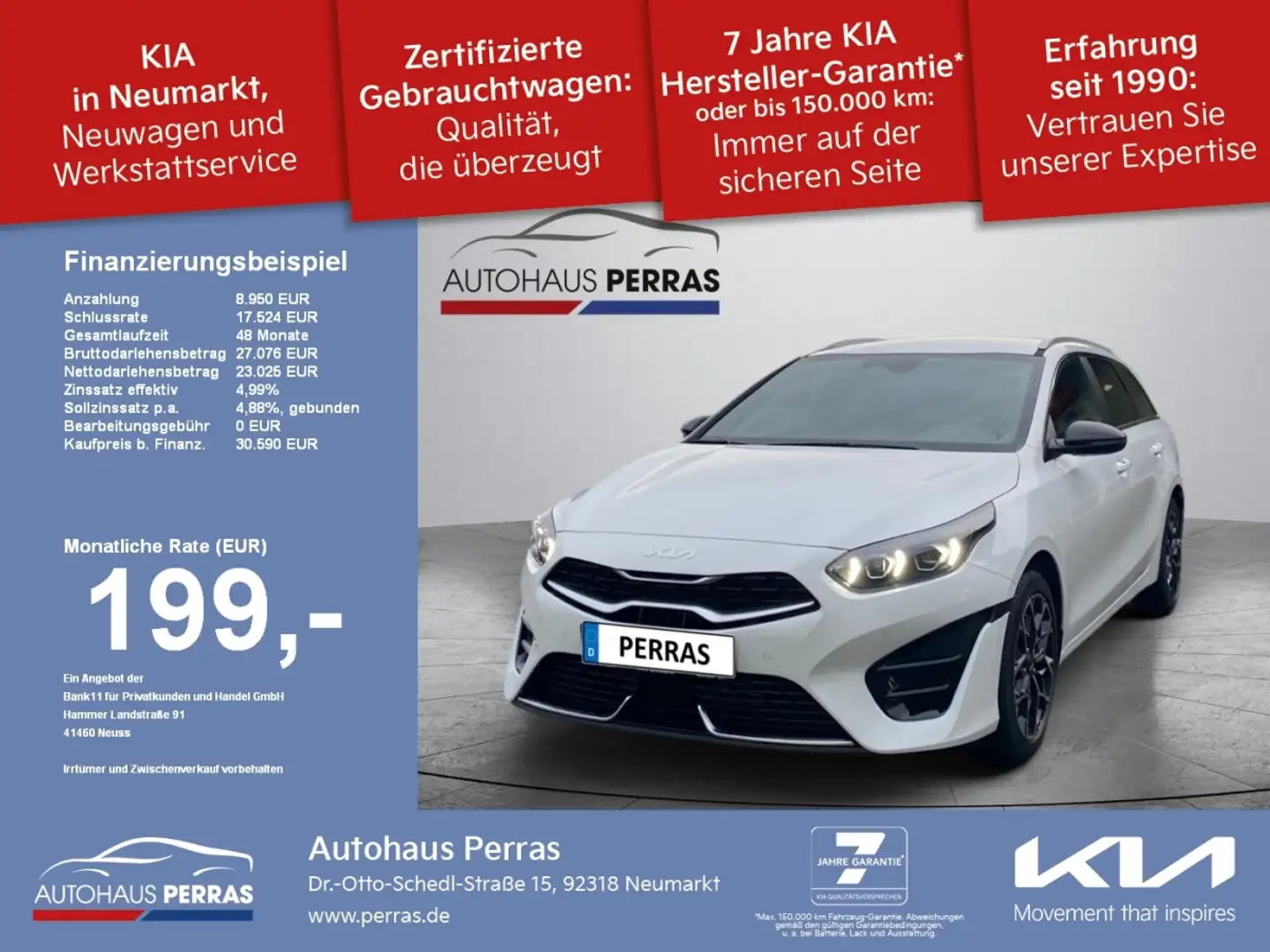 Kia Ceed SW / cee'd SW CEED SW 1.5T 140 DCT7 GTL TECH Android Auto Weiß - 1