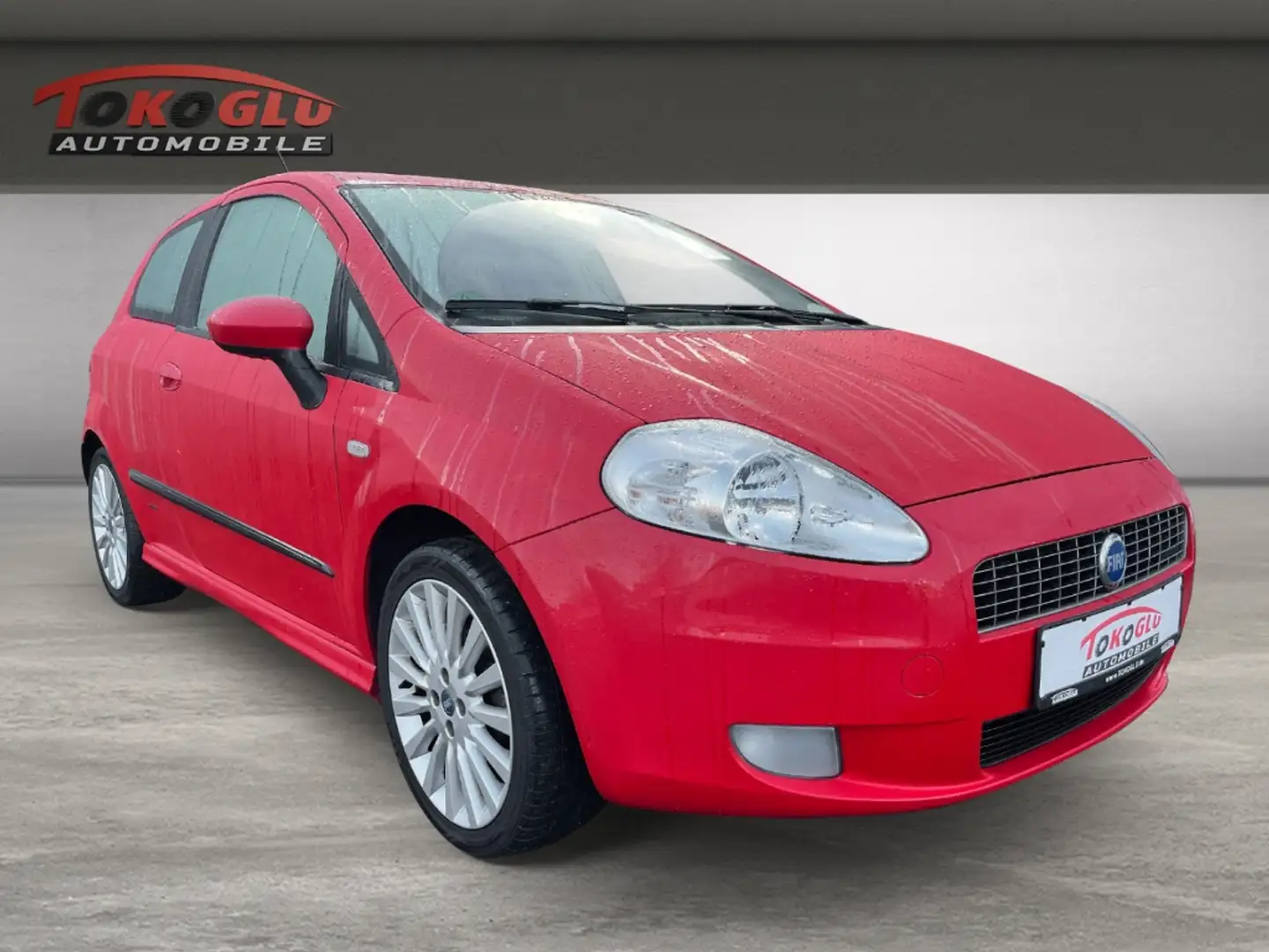 Fiat Grande Punto 1.4 16V Sport 1.HAND  Berganfahrass. Alu Klima el. Rot - 1