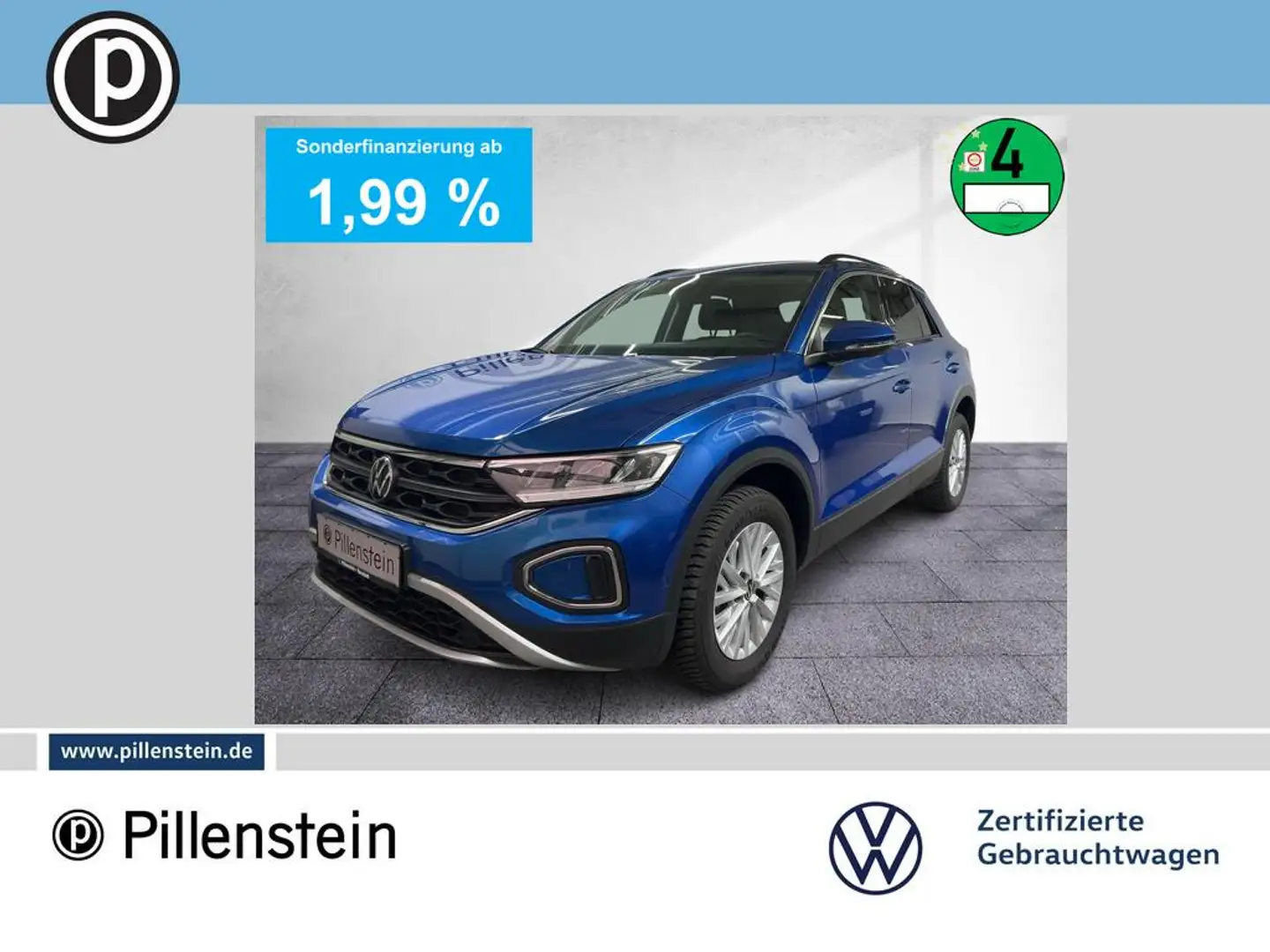 Volkswagen T-Roc TSI DSG NAVI+STDHZG+ACC+DIGI+APP+SHZ+PDC Blau - 1