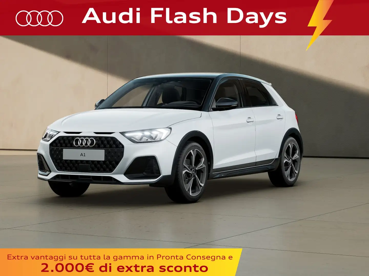 Audi A1 allstreet 30 1.0 tfsi identity contrast 116cv s tr Weiß - 1