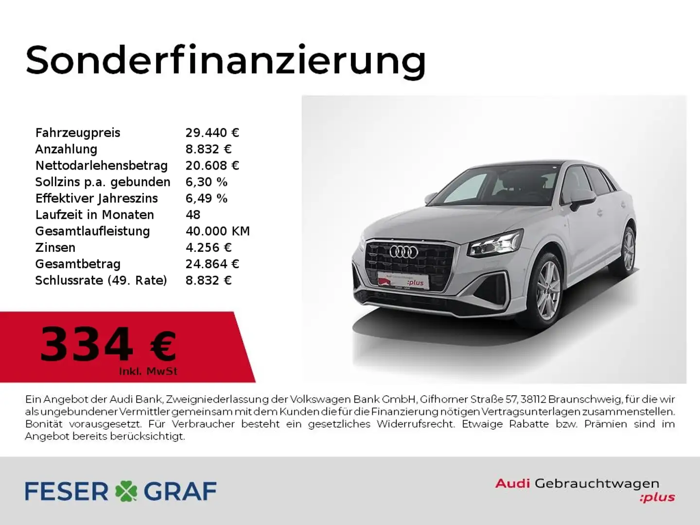 Audi Q2 35 TFSI S tronic S Line Ext Pano,Kamera,Navi Weiß - 1