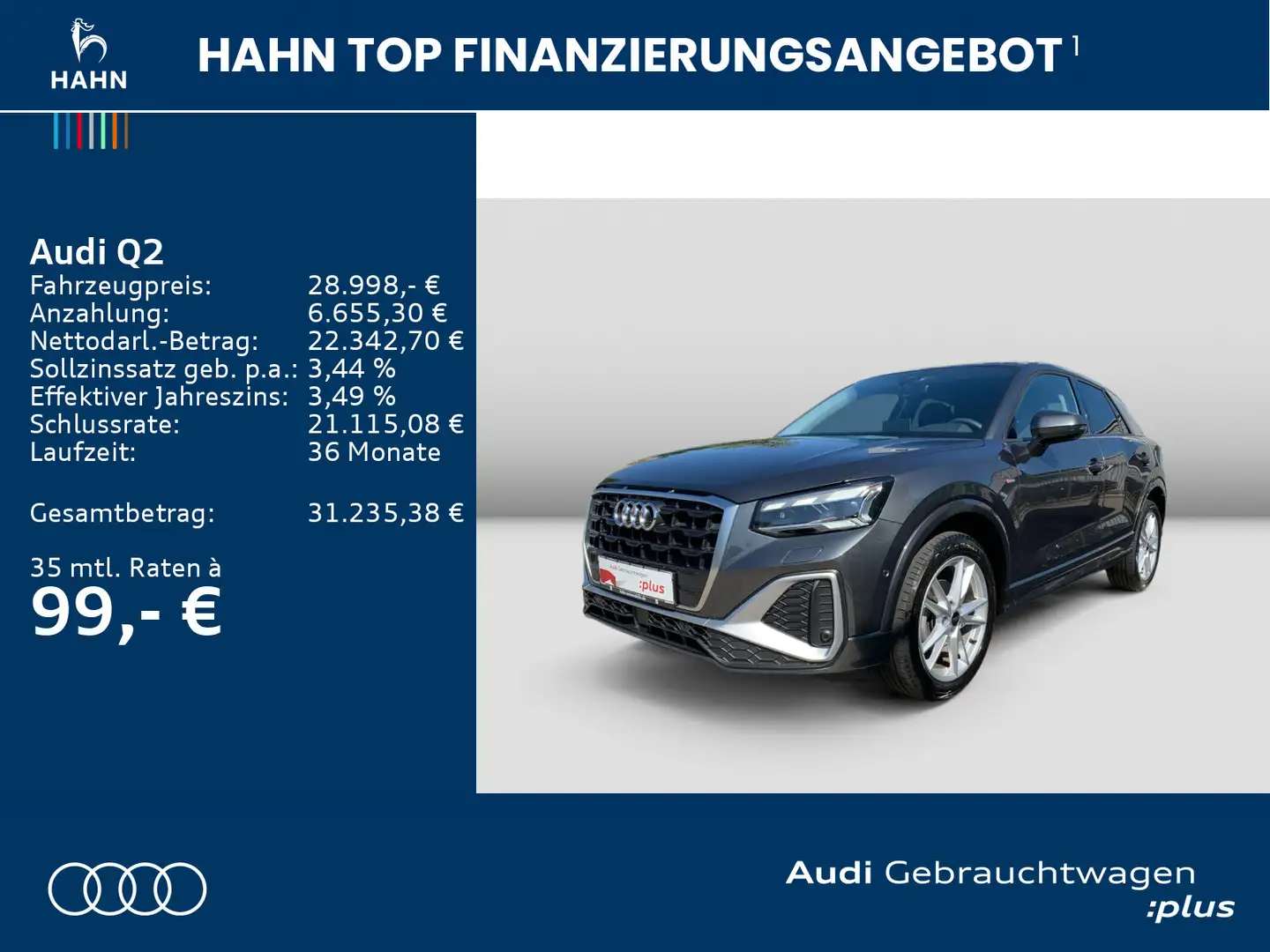Audi Q2 30 TFSI S line Matrix Navi Standhzg GRA AHK Grau - 2