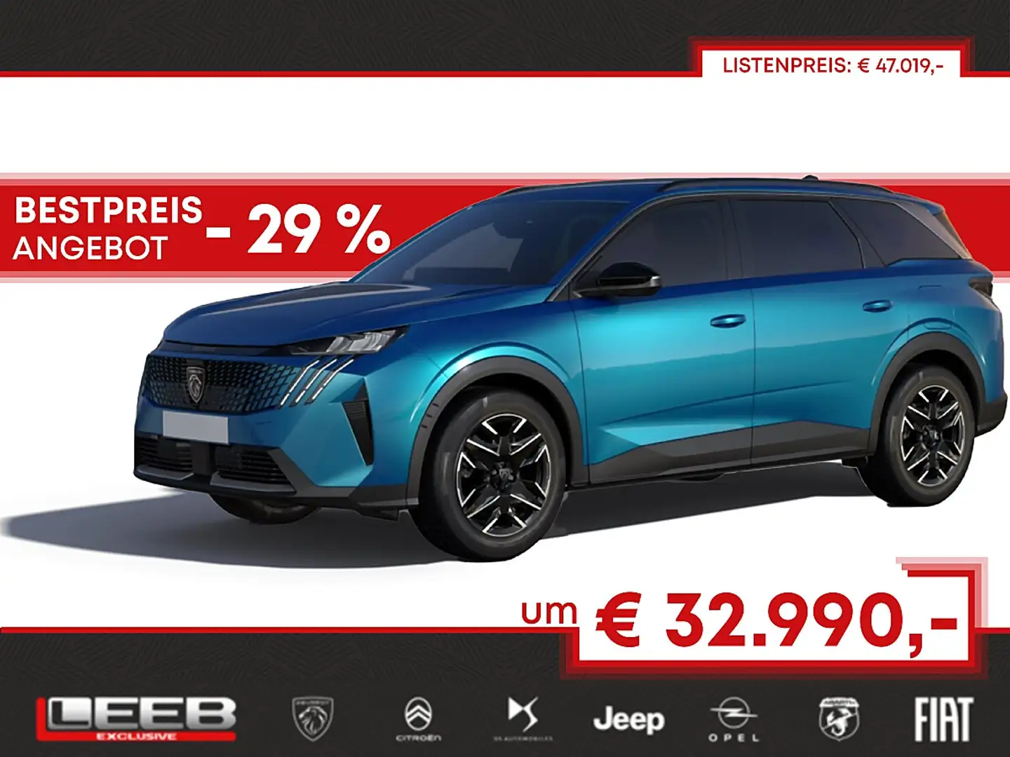 Peugeot 5008 mHEV 145 e-DCS6 Allure Aut. inkl. Panoramic Nav... Blau - 1