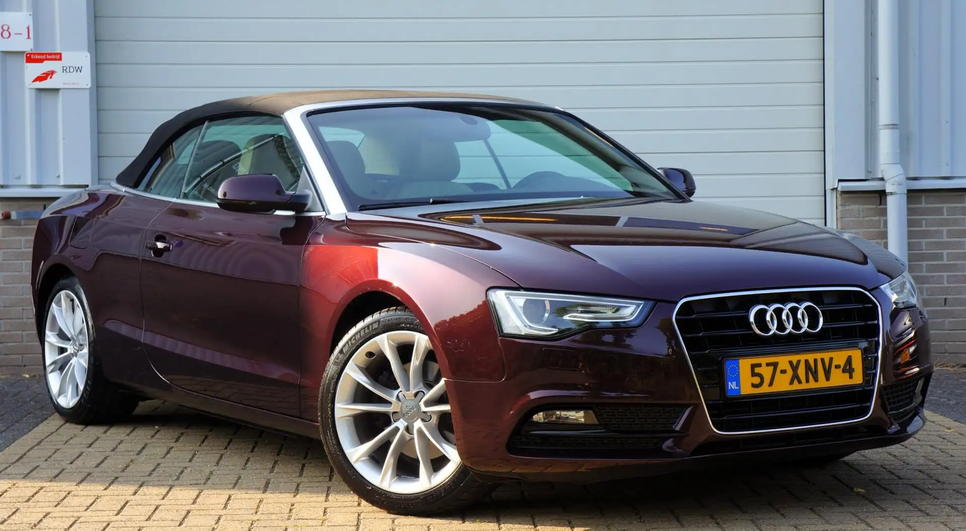 Audi A5 Cabriolet 1.8 TFSI Pro Line+; Automaat+Xenon+Leder Rood - 2
