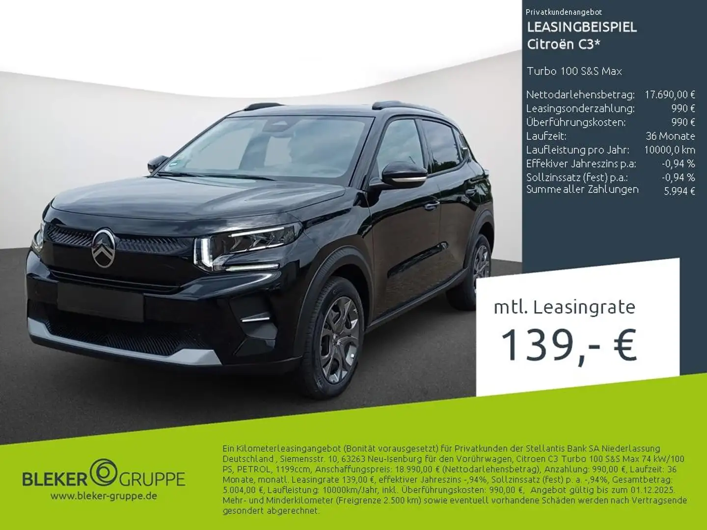 Citroen C3 Turbo 100 S&S Max Noir - 2