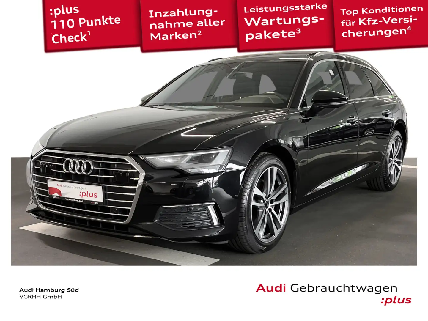 Audi A6 40 TDI design S tronic NAV/ACC/PANO/KAM Zwart - 1