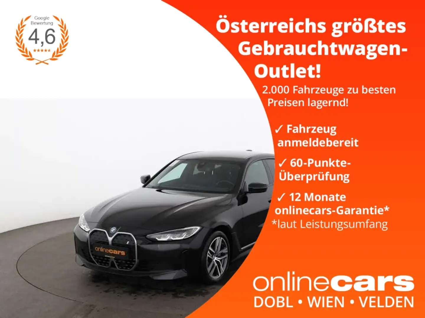 BMW i4 Gran Coupe eDrive 40 80,7kWh Aut LED AHK NAVI Schwarz - 1