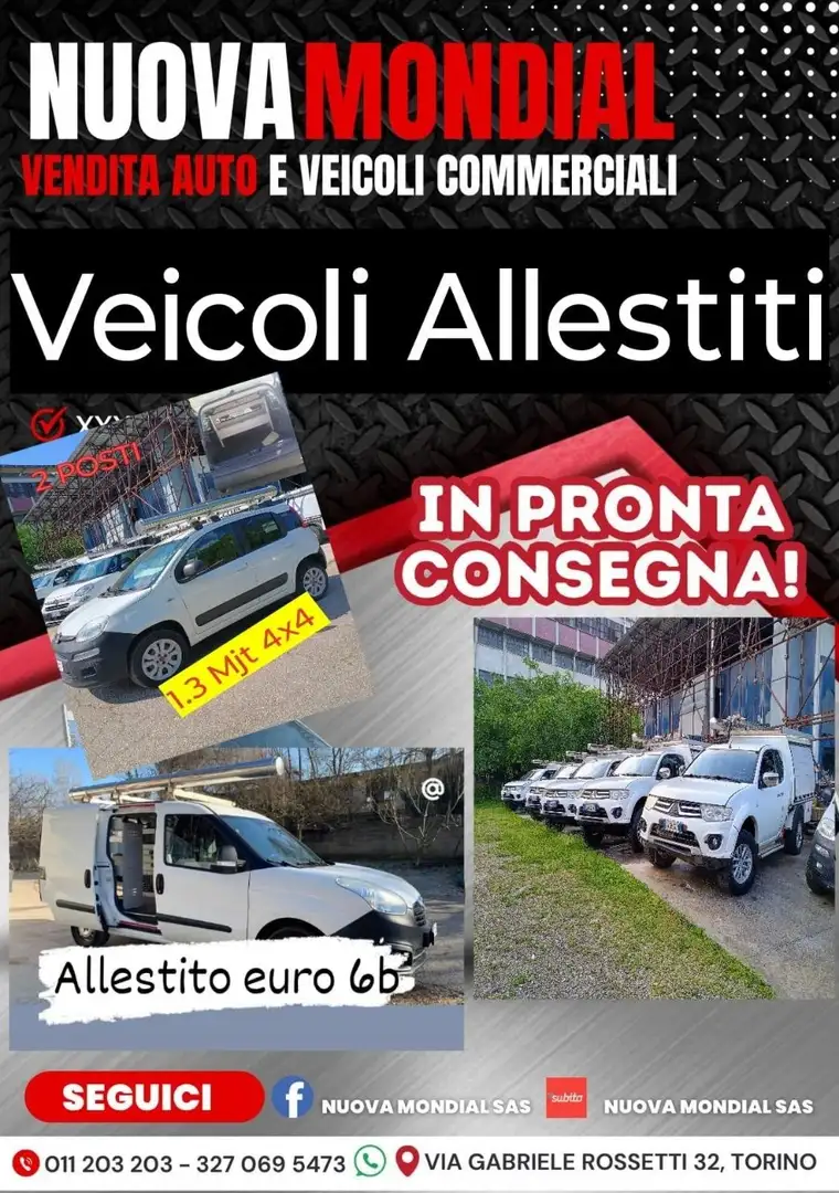 Mitsubishi L200 2.5 DS 4X4 AUTOCARRO 4 POSTI ALLESTITO Blanco - 1
