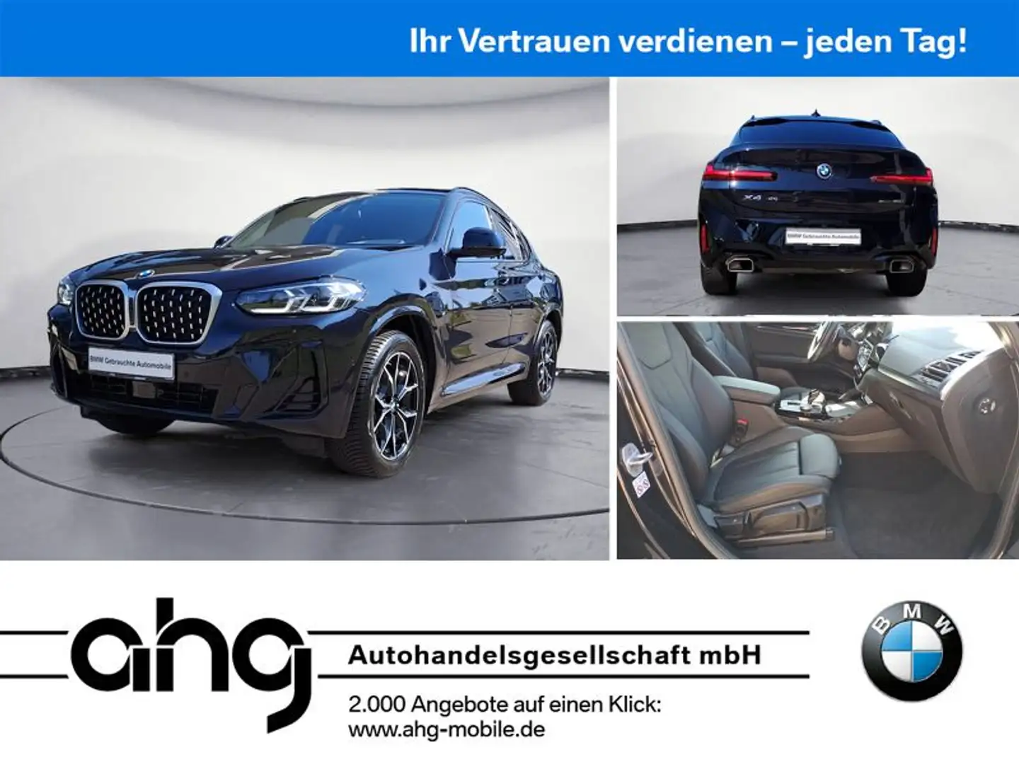 BMW X4 xDrive20i AT M Sportpaket Aktive Geschw. AHK Schwarz - 1