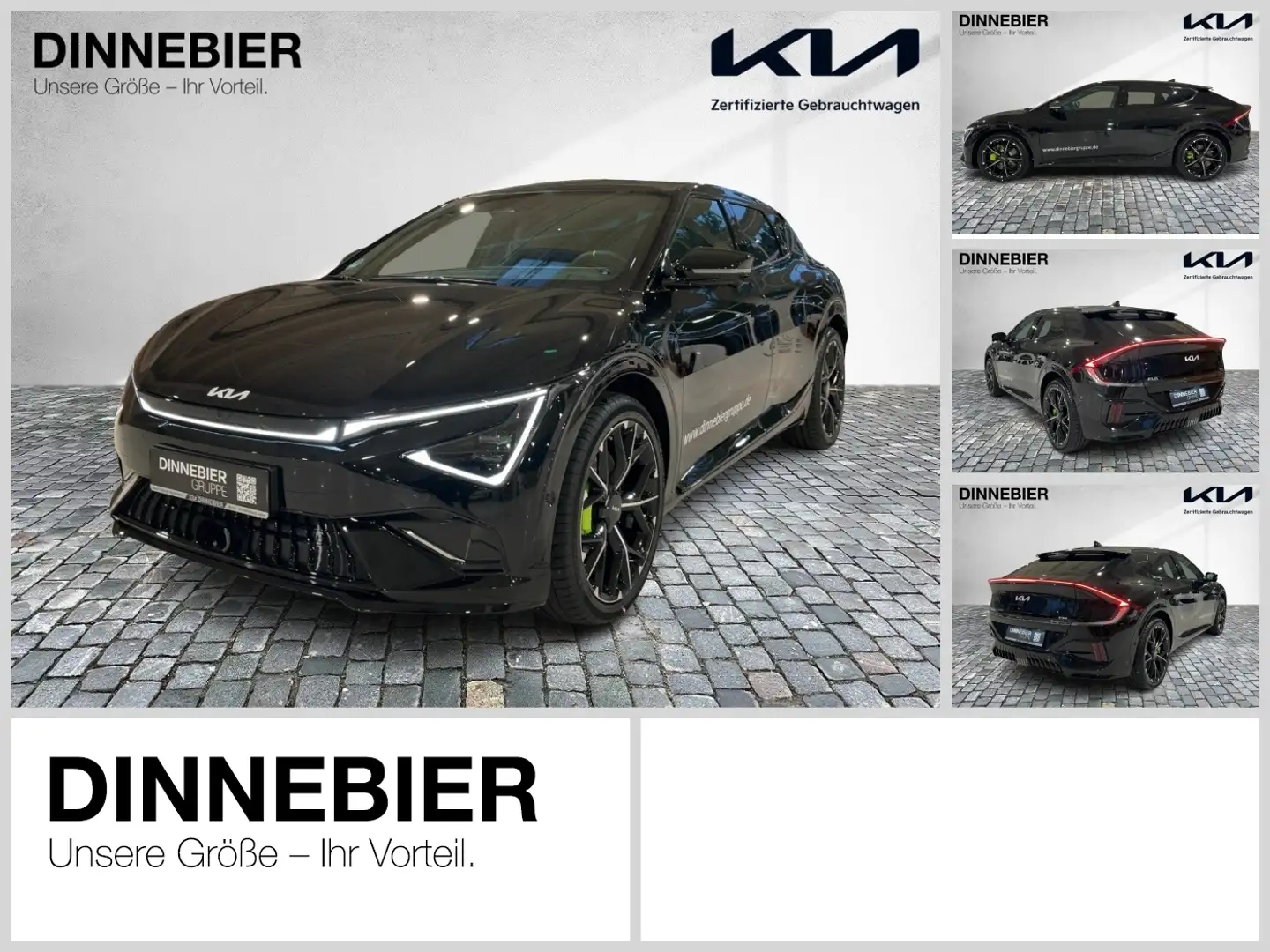 Kia EV6 GT PE 84 AWD GD 360-CAM ACC CAM LED NAVI TWA Zwart - 1