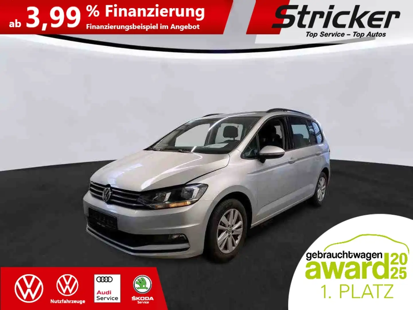 Volkswagen Touran Comfortline 2.0TDI 237,-ohne Anzahlung Navi Bluet Silber - 2