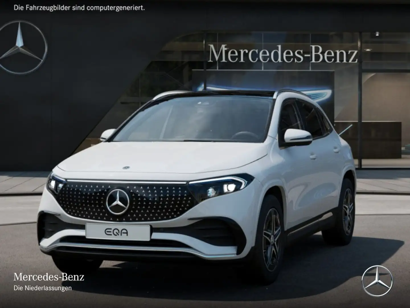 Mercedes-Benz EQA 250 AMG+ADVANCED+PANO+KAMERA+SPUR Fehér - 2