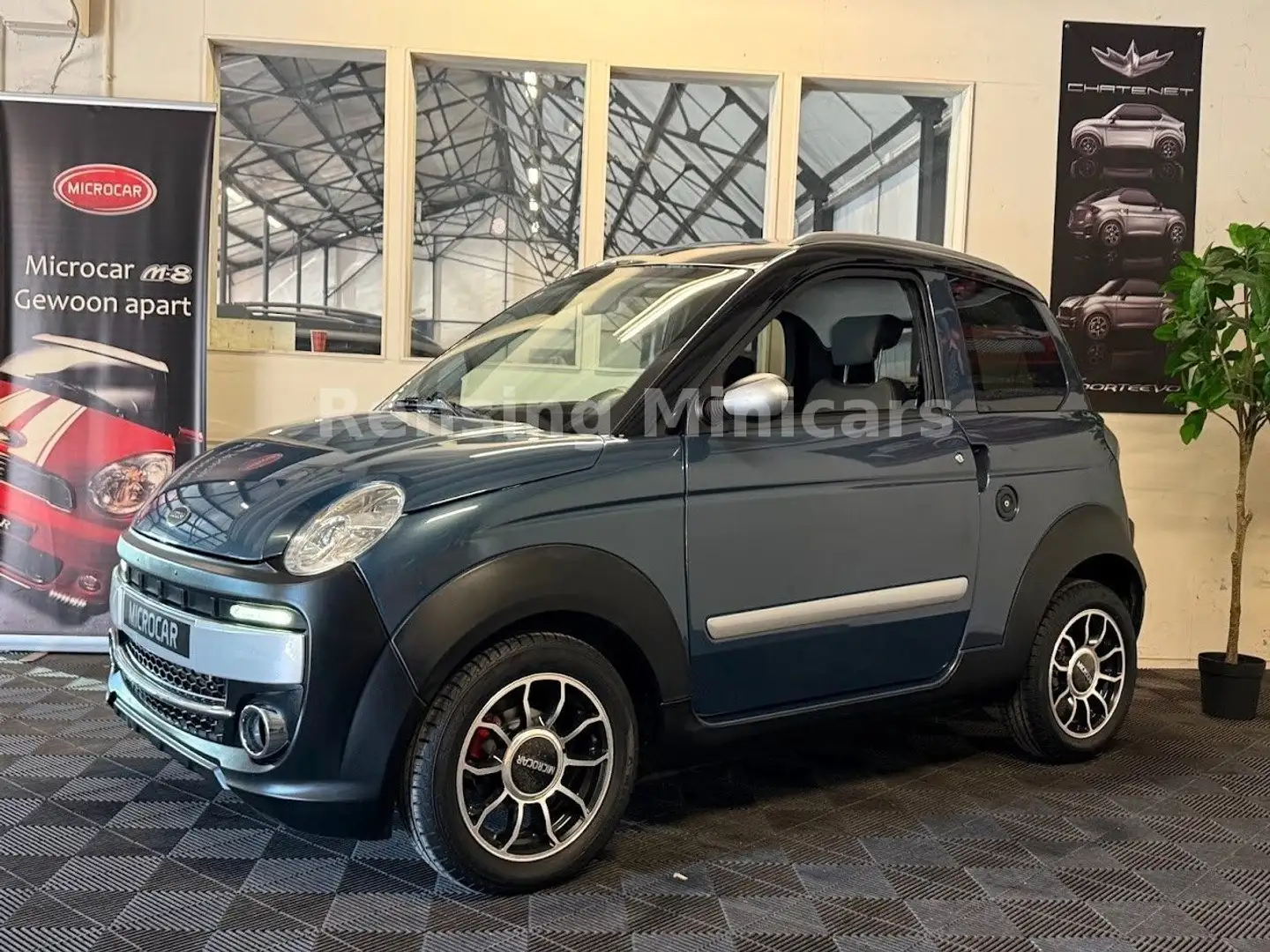 Microcar M.Go HIGHLAND XXL Koffer Mopedauto Minicar 45 KM Blau - 1