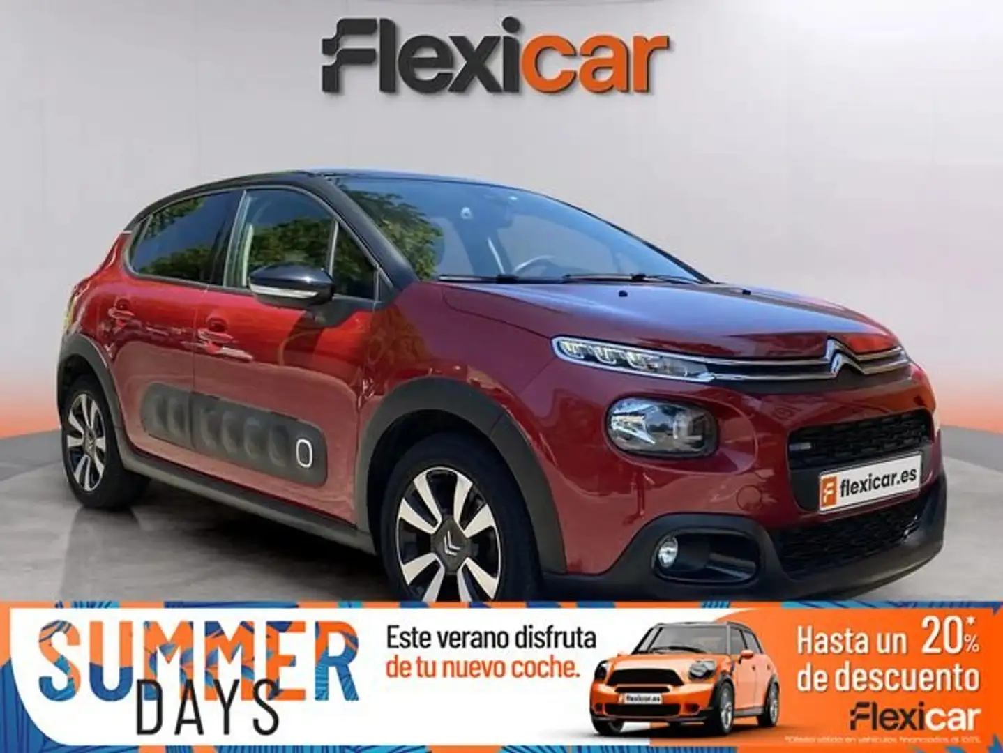 Citroen C3 PureTech+60KW+%2882CV%29+SHINE Rojo - 1