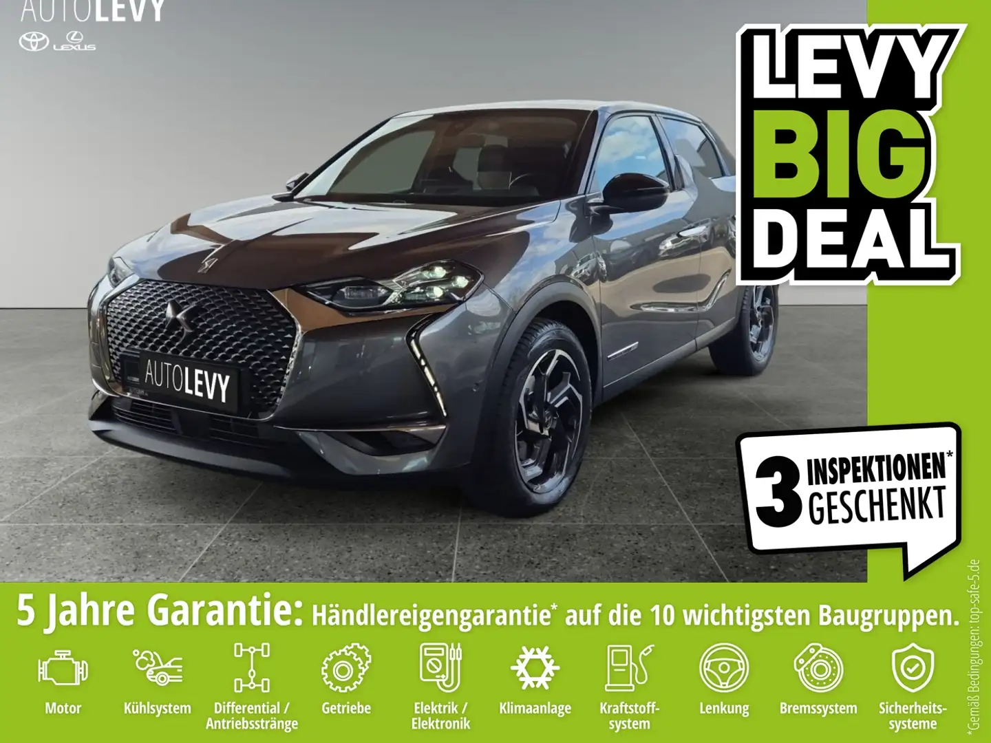 Citroen DS3 DS 3 Crossback 1.2 So Chic *NAVI*PDC*ACC*LED*AHK* Gris - 1
