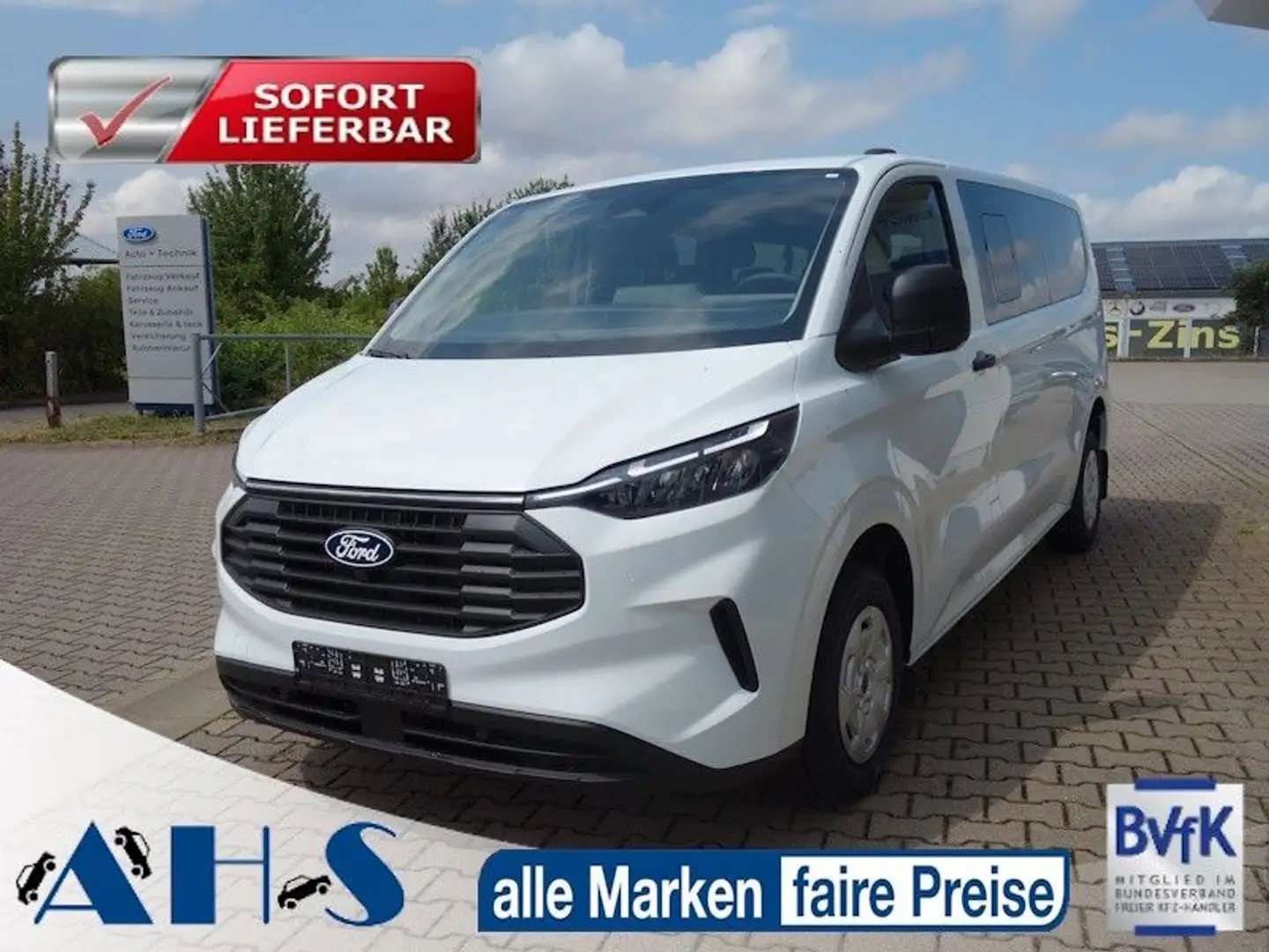 Ford Transit Custom Kombi 320L2 NAVI SHZ Wit - 1
