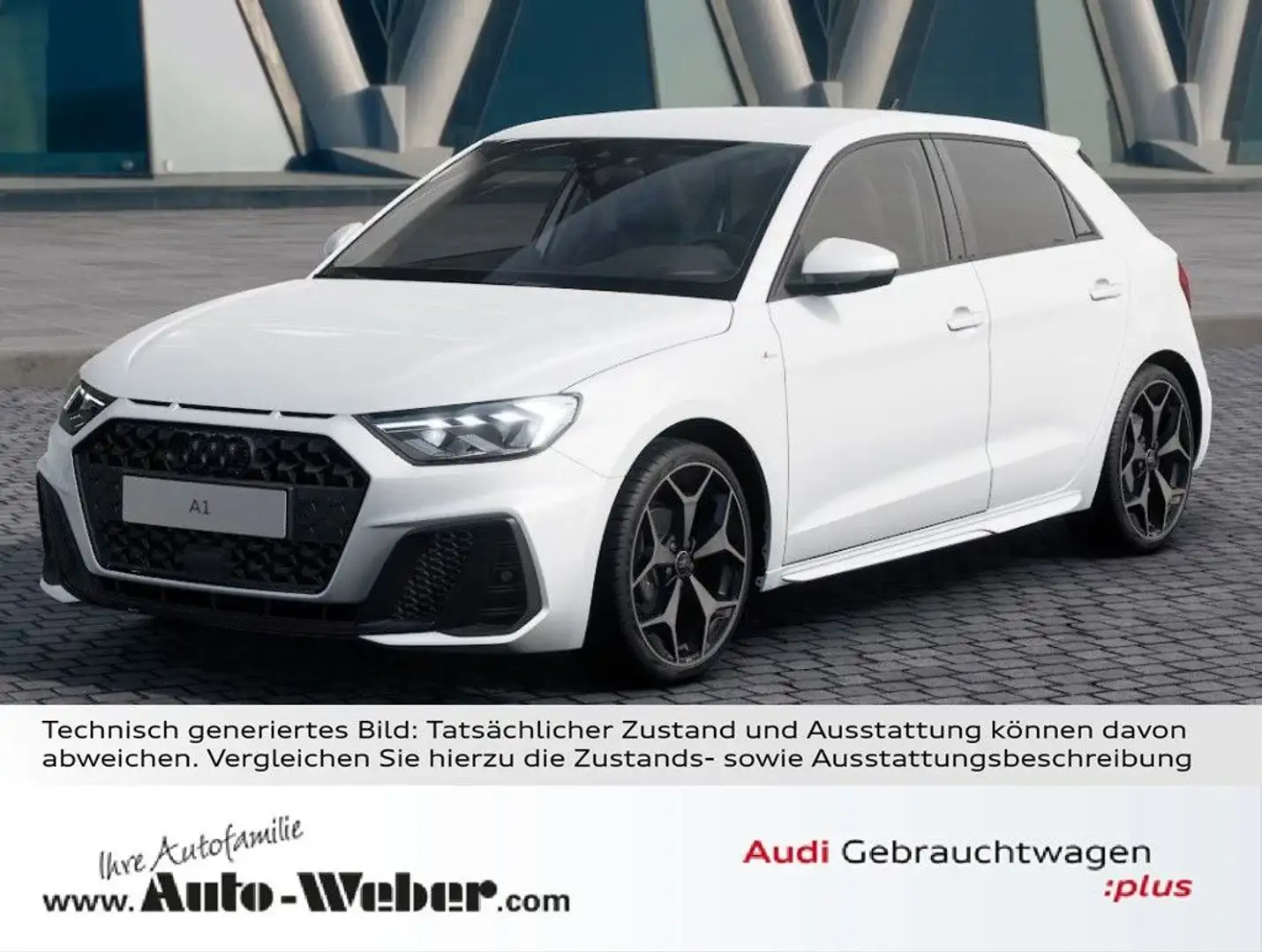 Audi A1 Sportback 25TFSI S-tr S LINE BLACK NAV+ APS+ Weiß - 1
