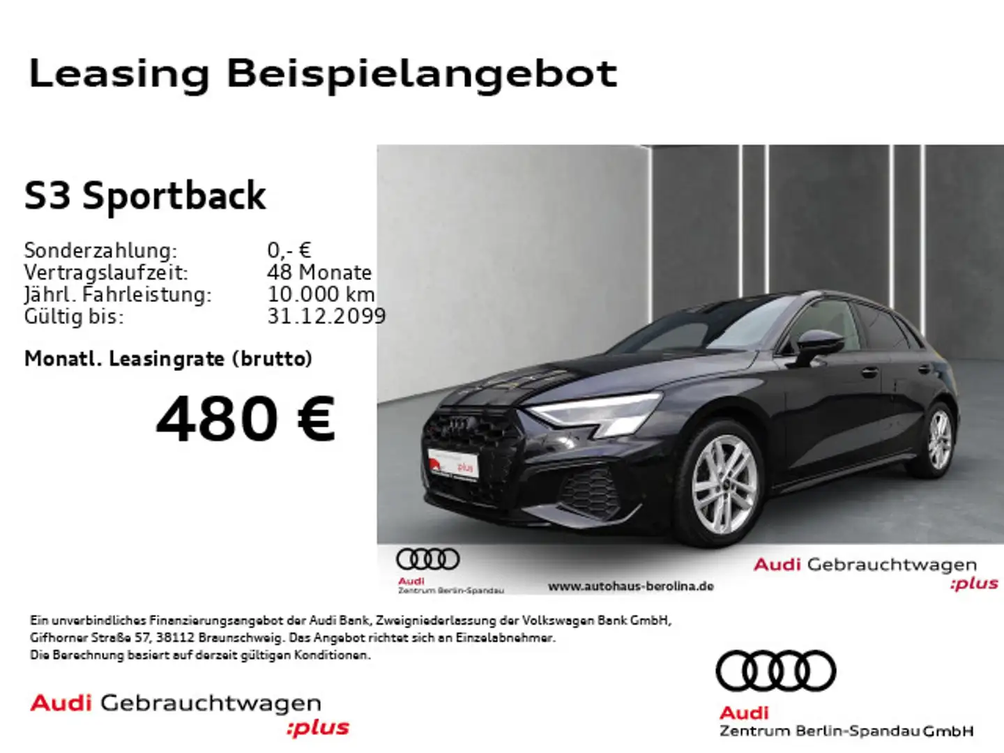 Audi S3 *MATRIX*B&O*R-CAM*Opt.-Schwarz+* Schwarz - 1