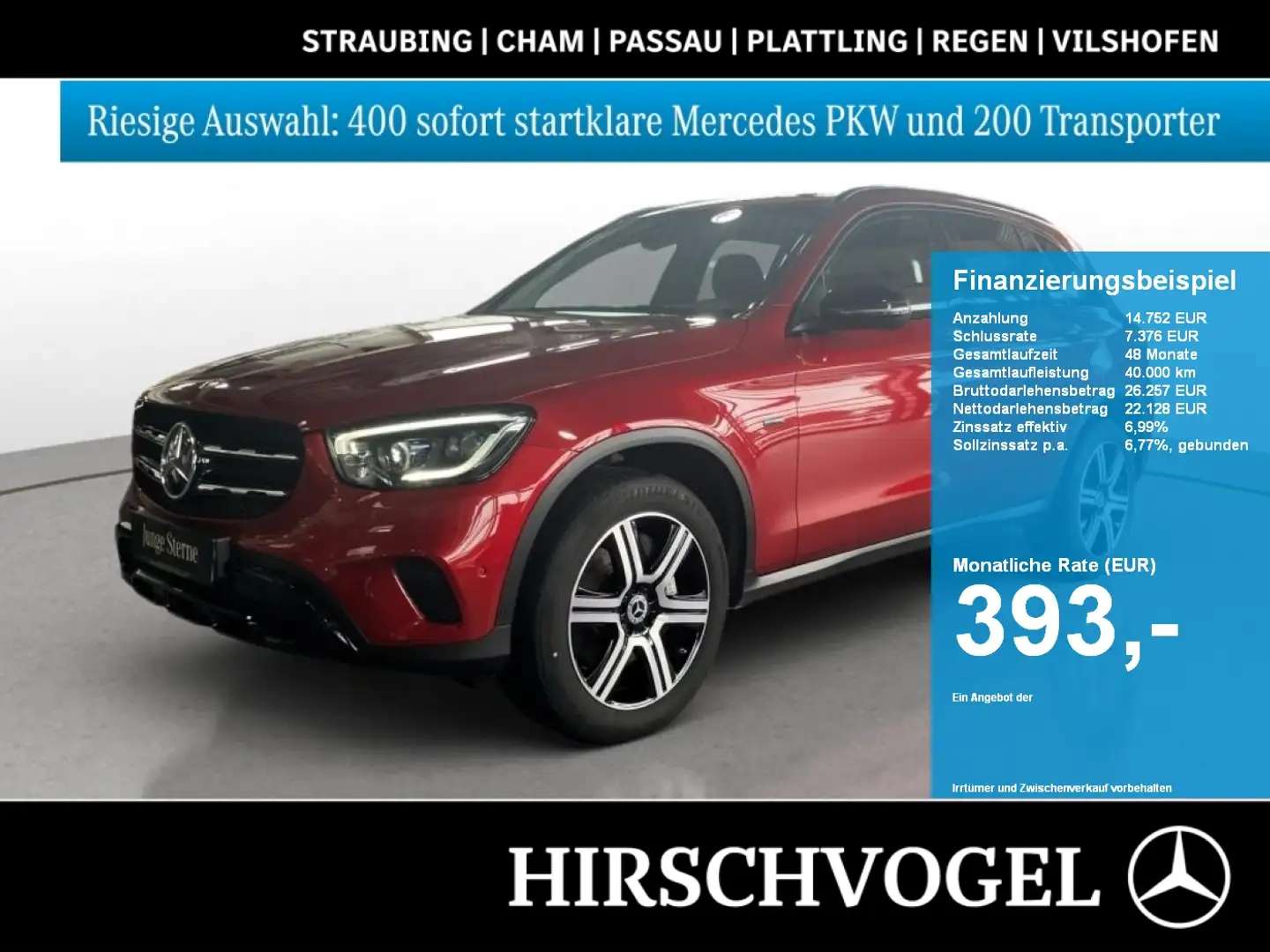 Mercedes-Benz GLC 300 e 4M Night+AHK+MULTIBEAM+MBUX+Navi-Plus Rot - 1