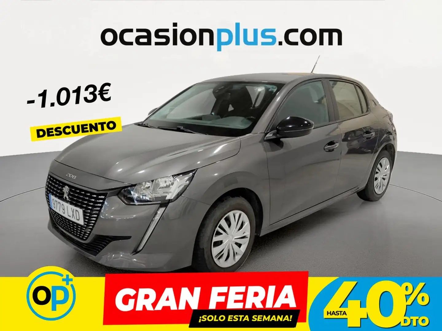 Peugeot 208 1.2 Puretech S&S Active 75 Gris - 1