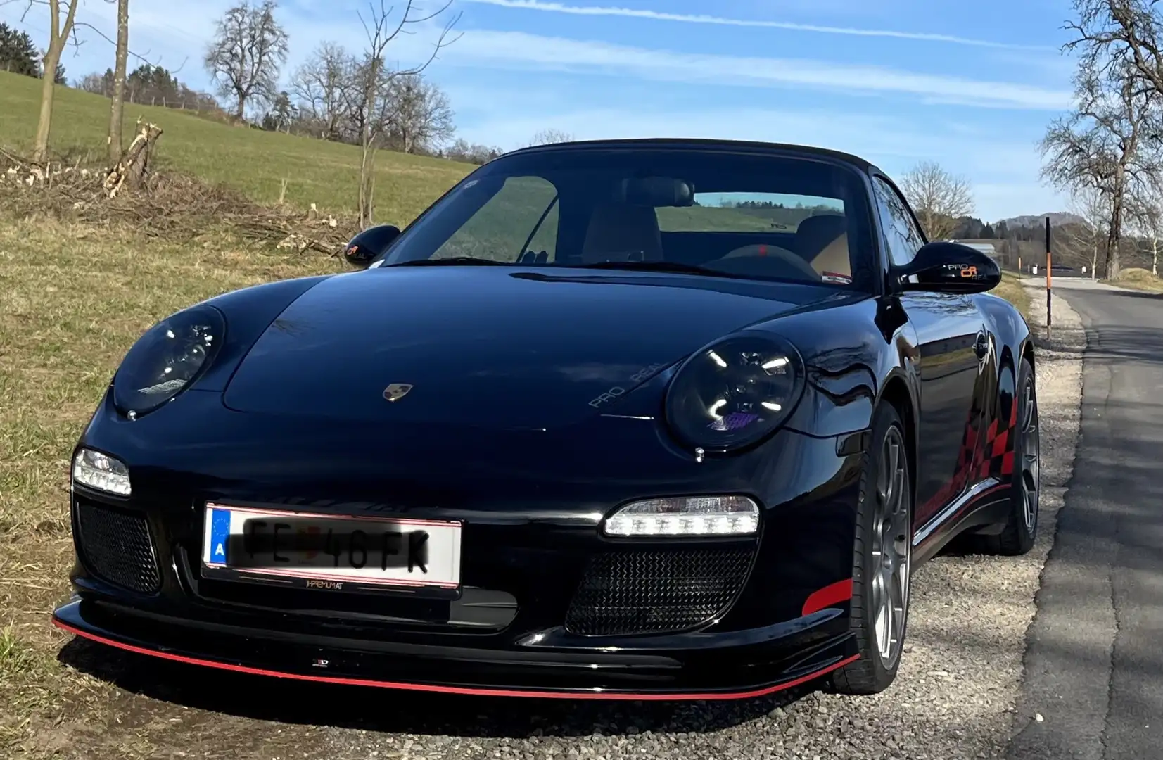 Porsche 997 911 C.4 Cabrio II PDK, BBS, Klappe, Sitzlüft. Bi-Color Schwarz - 1
