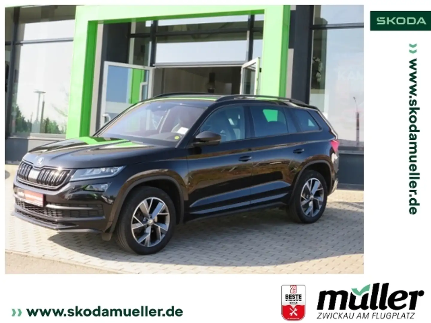 Skoda Kodiaq Sportline 2.0 TDI 4x4 AHK Kamera PDC Navi Zwart - 1