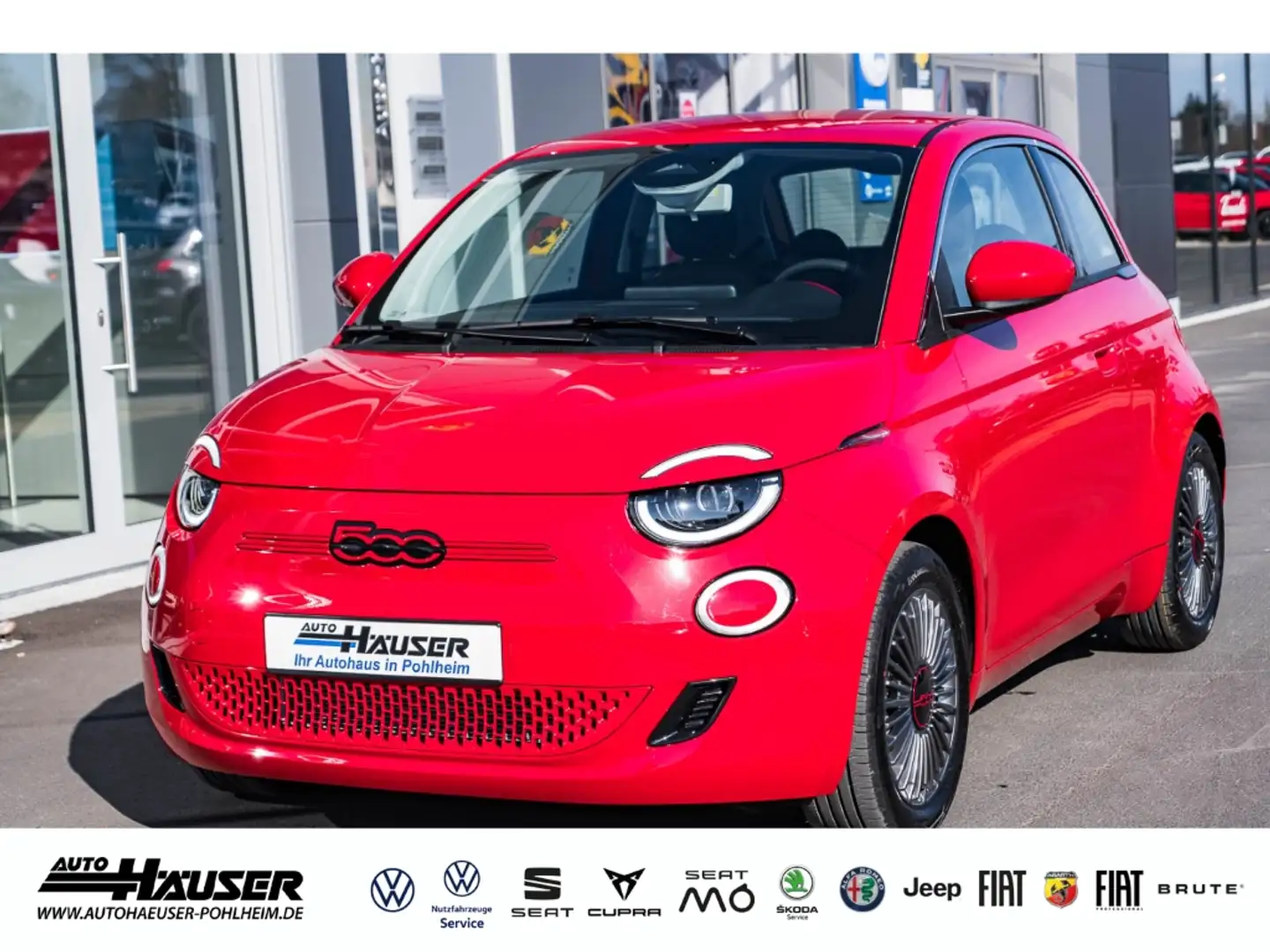 Fiat 500e RED 42kWh MY23 WINTER STYLE TECH TEMPOMAT PDC APPL Roşu - 1