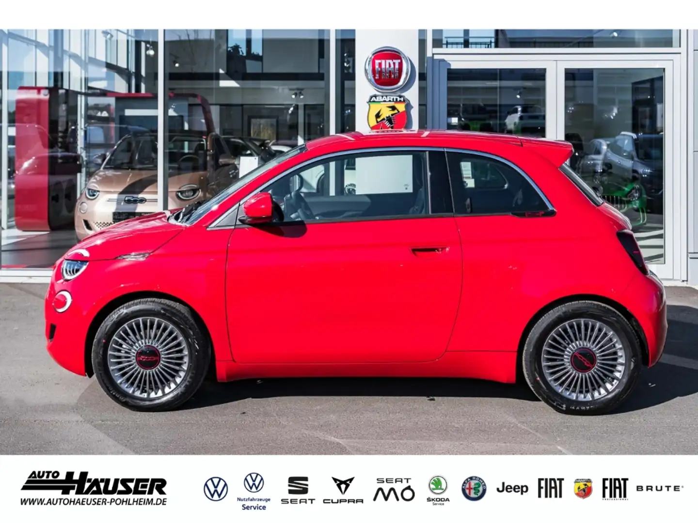 Fiat 500e RED 42kWh MY23 WINTER STYLE TECH TEMPOMAT PDC APPL Red - 2