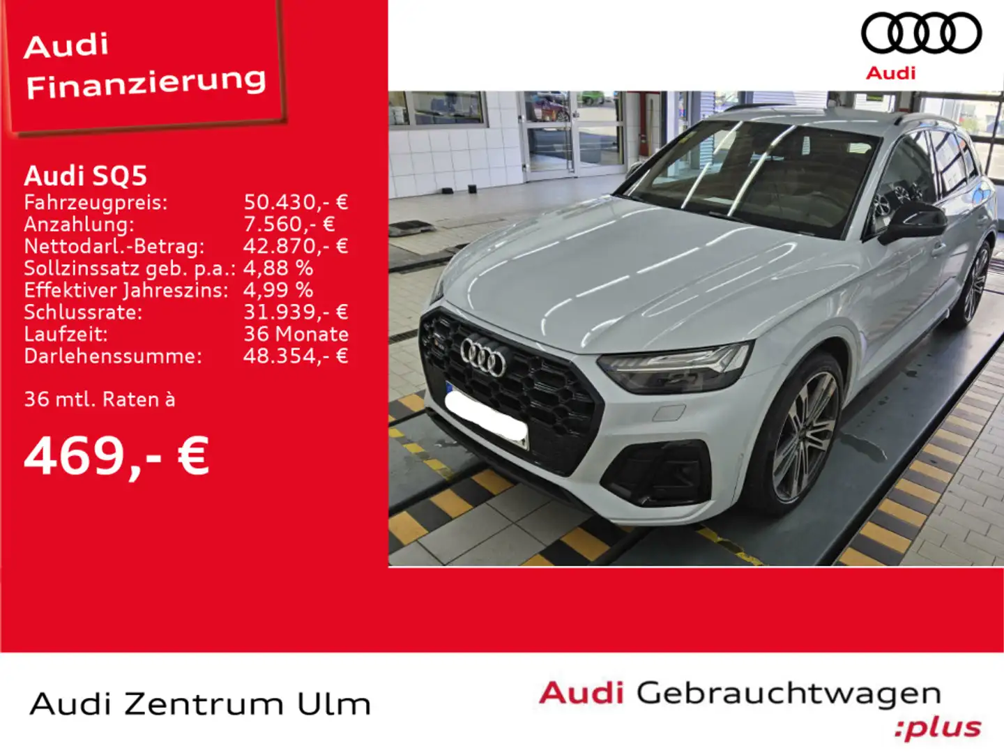 Audi SQ5 TDI 21 AHK ACC B&O NAVI LEDER MATRIX STANDH Grau - 1