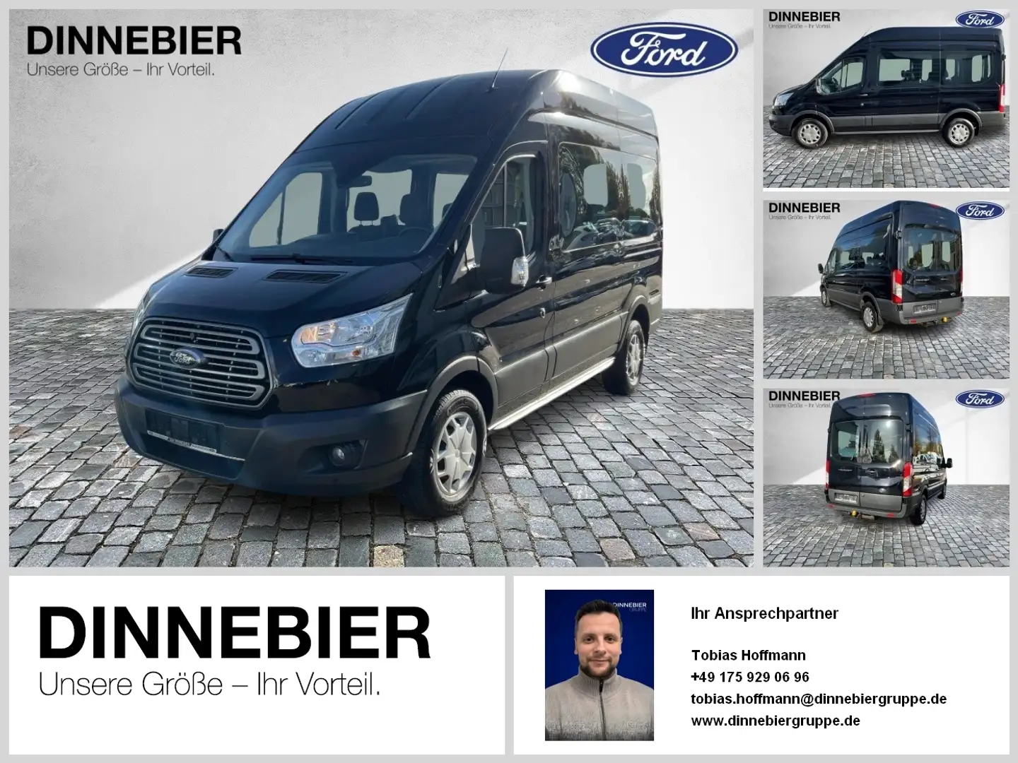 Ford Transit KOMBI TREND 350L2 FWD CAM NAVI AHK Schwarz - 1