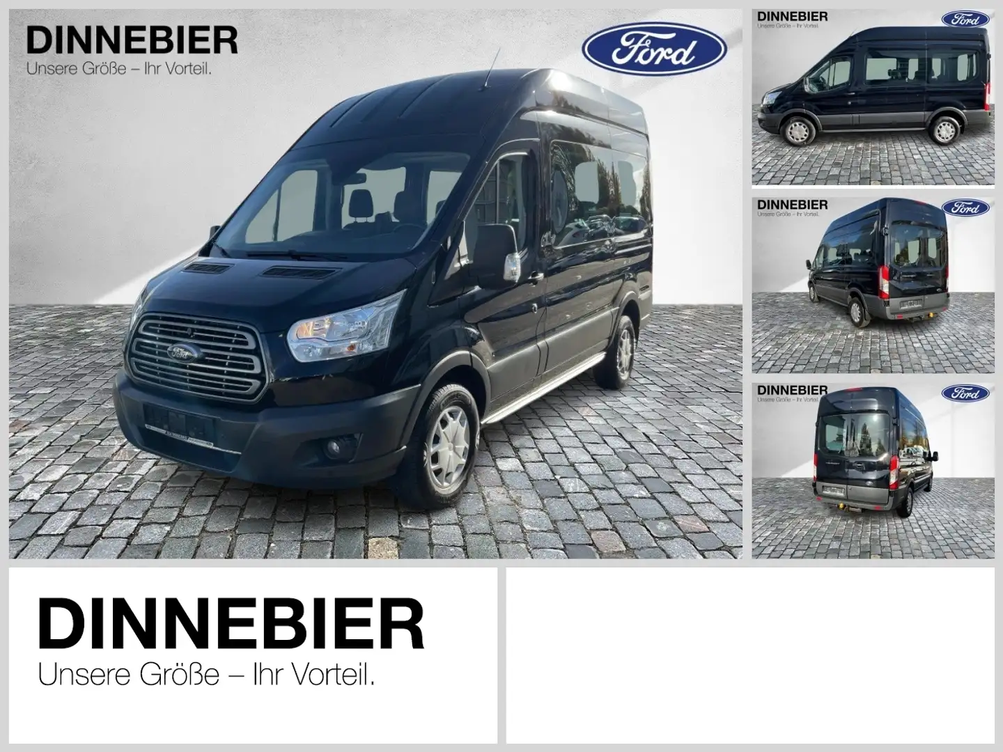 Ford Transit KOMBI TREND 350L2 FWD CAM NAVI AHK Zwart - 1