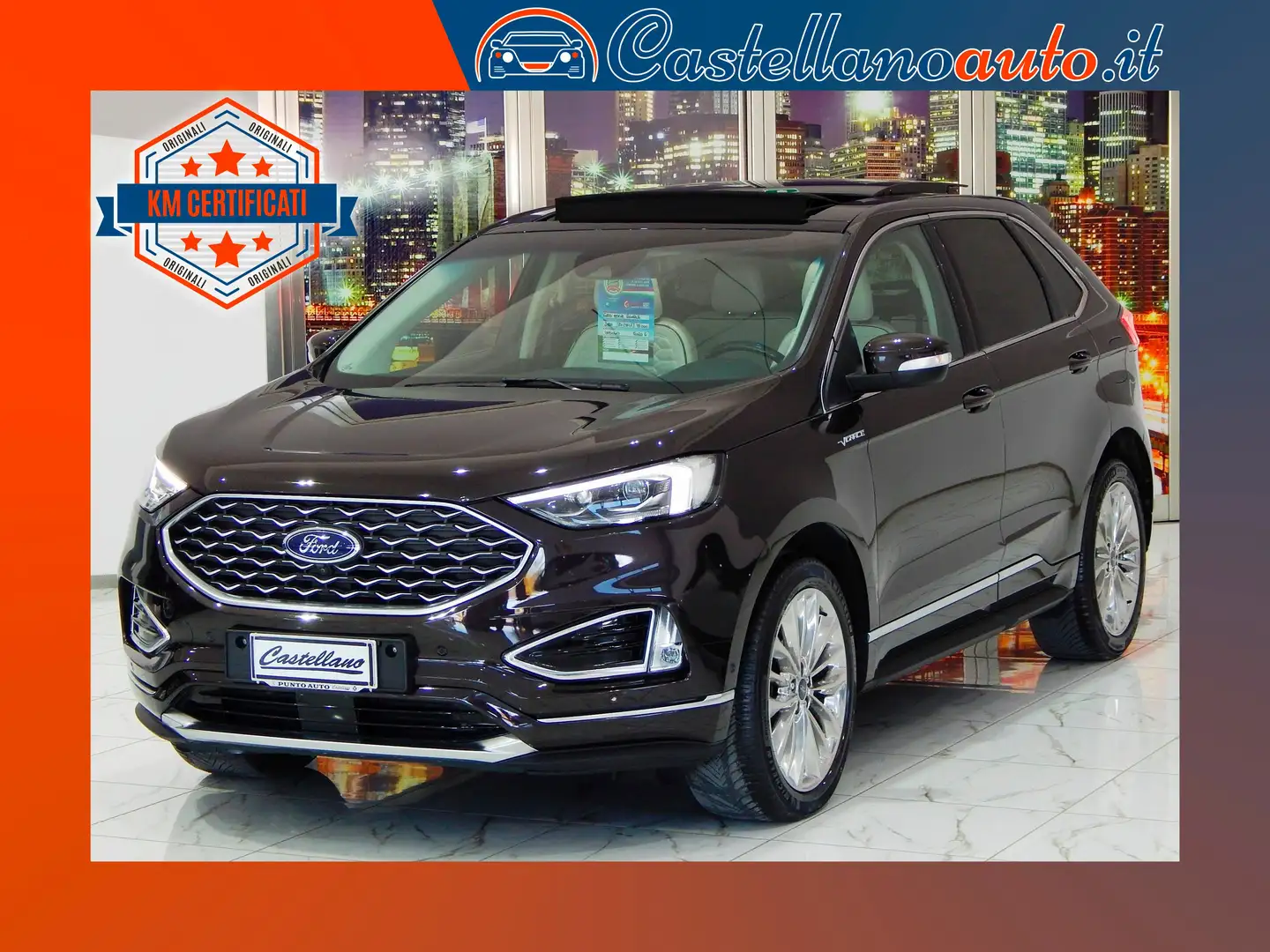 Ford Edge 2.0 ecoblue Vignale S&S TETTO-NAVI-PELLE-PARK-LED Negro - 1