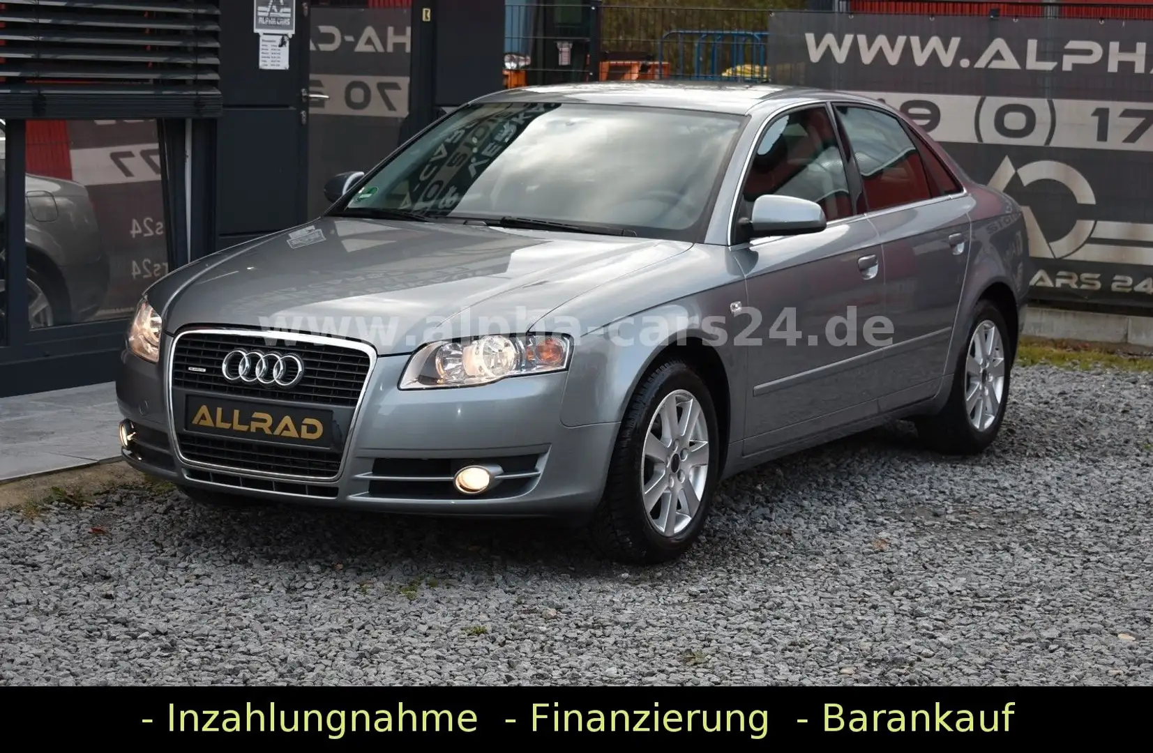Audi A4 Limousine 1.8 T quattro Navi Temp SH TÜV Grau - 1