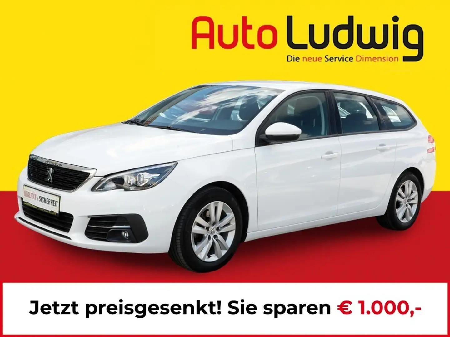 Peugeot 308 SW 1,5 BlueHDI 100 Active*VIRTUAL*NAVI*PDC*AHK*... Weiß - 1