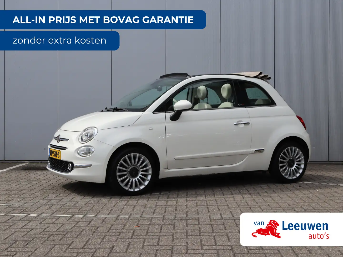 Fiat 500C 0.9 TwinAir Lounge | 1e eigenaar | Navigatie | Cli Wit - 1