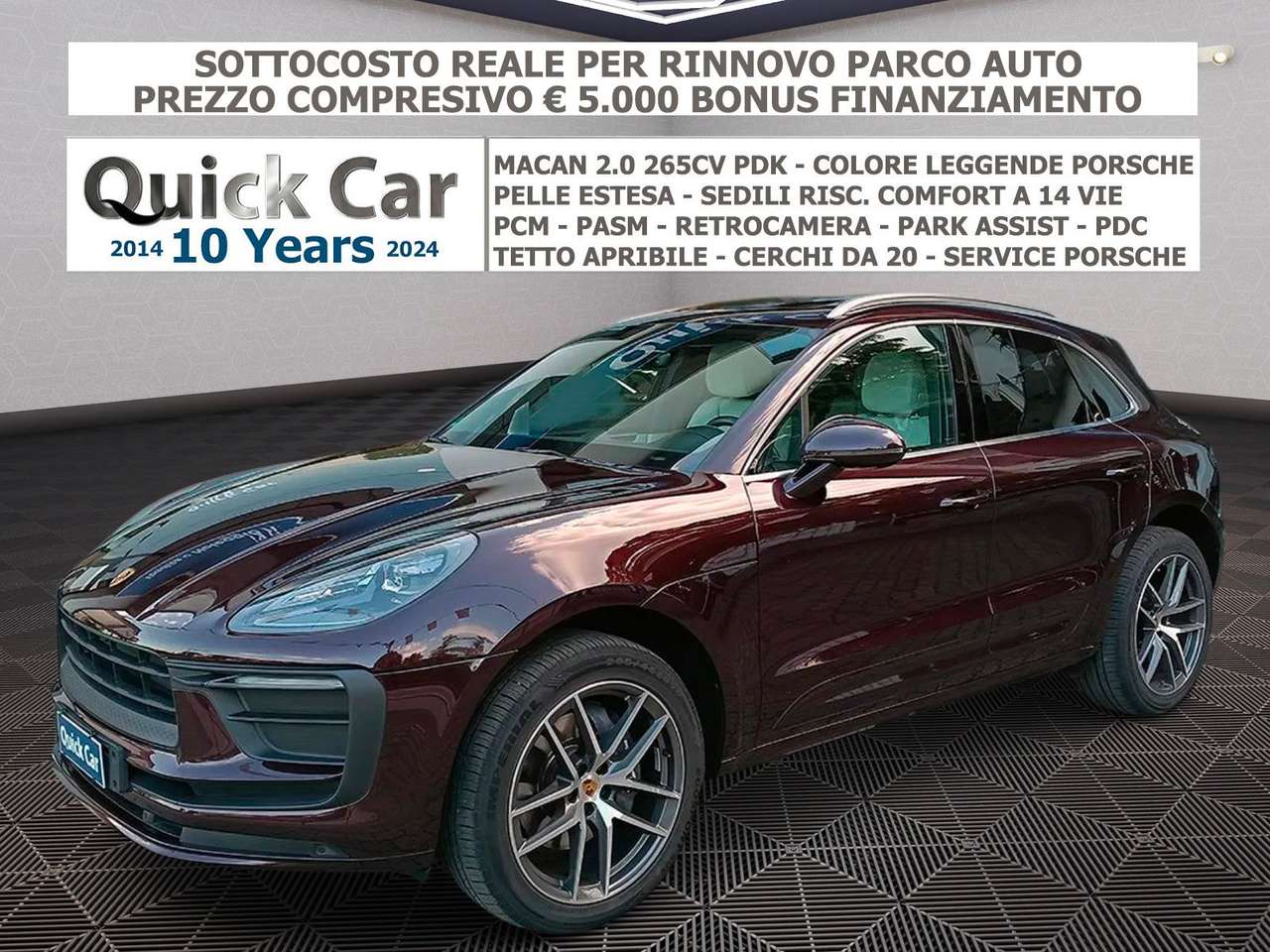 Porsche Macan 2.0 265CV PDK,TETTO,PELLE ESTESA,COLORE "LEGGENDA"