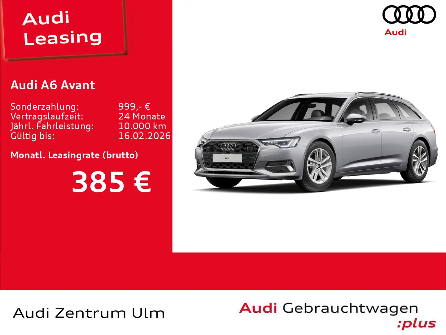 Audi A6 advanced 40 TDI AHK LEDER 360° 5J.GAR. Silber - 1