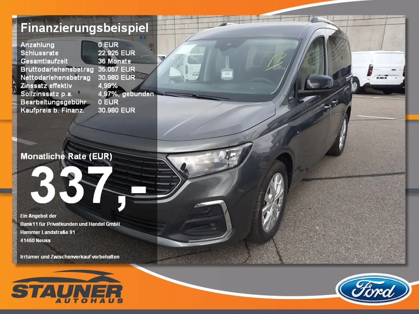 Ford Tourneo Connect L1 Titanium Isofix PDC Grau - 1