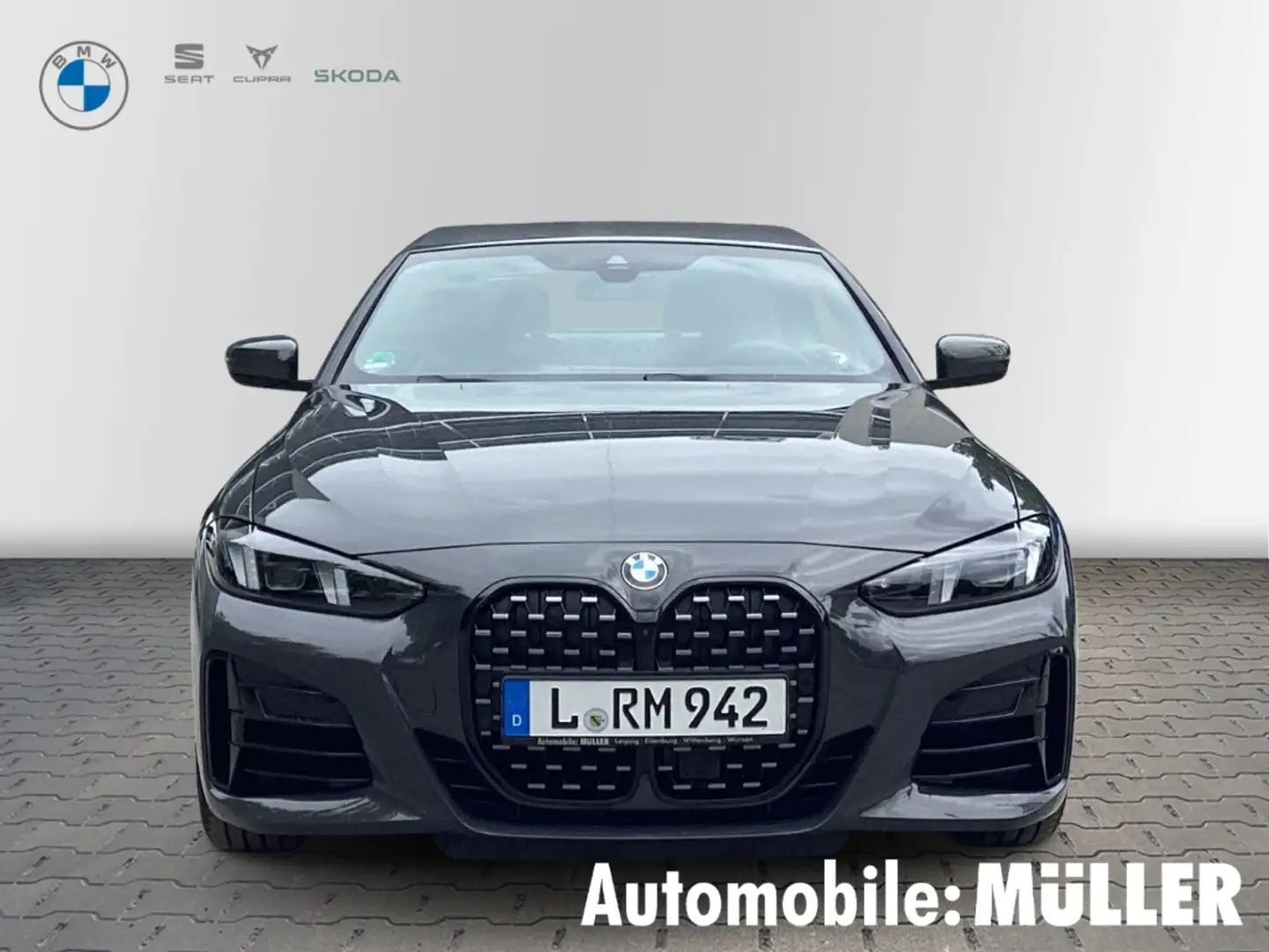 BMW 420 i Cabrio M Sport Navi Klima HuD RFK Alarm Memory S Grau - 2