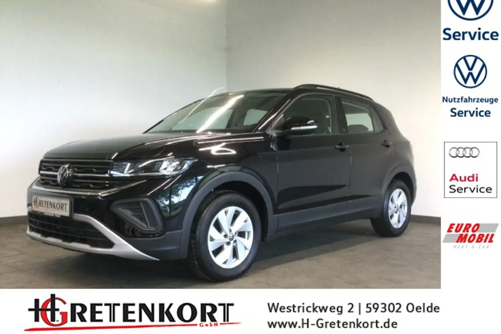 Volkswagen T-Cross 1.0 TSI DSG Life Kamera NAVI ACC Klima Navi Schwarz - 1