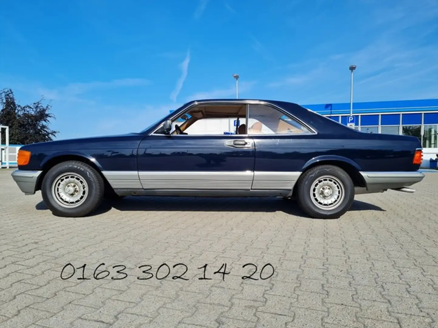 Mercedes-Benz 500 SEC 2.HAND + SCHECKHEFT+ KLIMA + NUR 139 TKM Blauw - 1