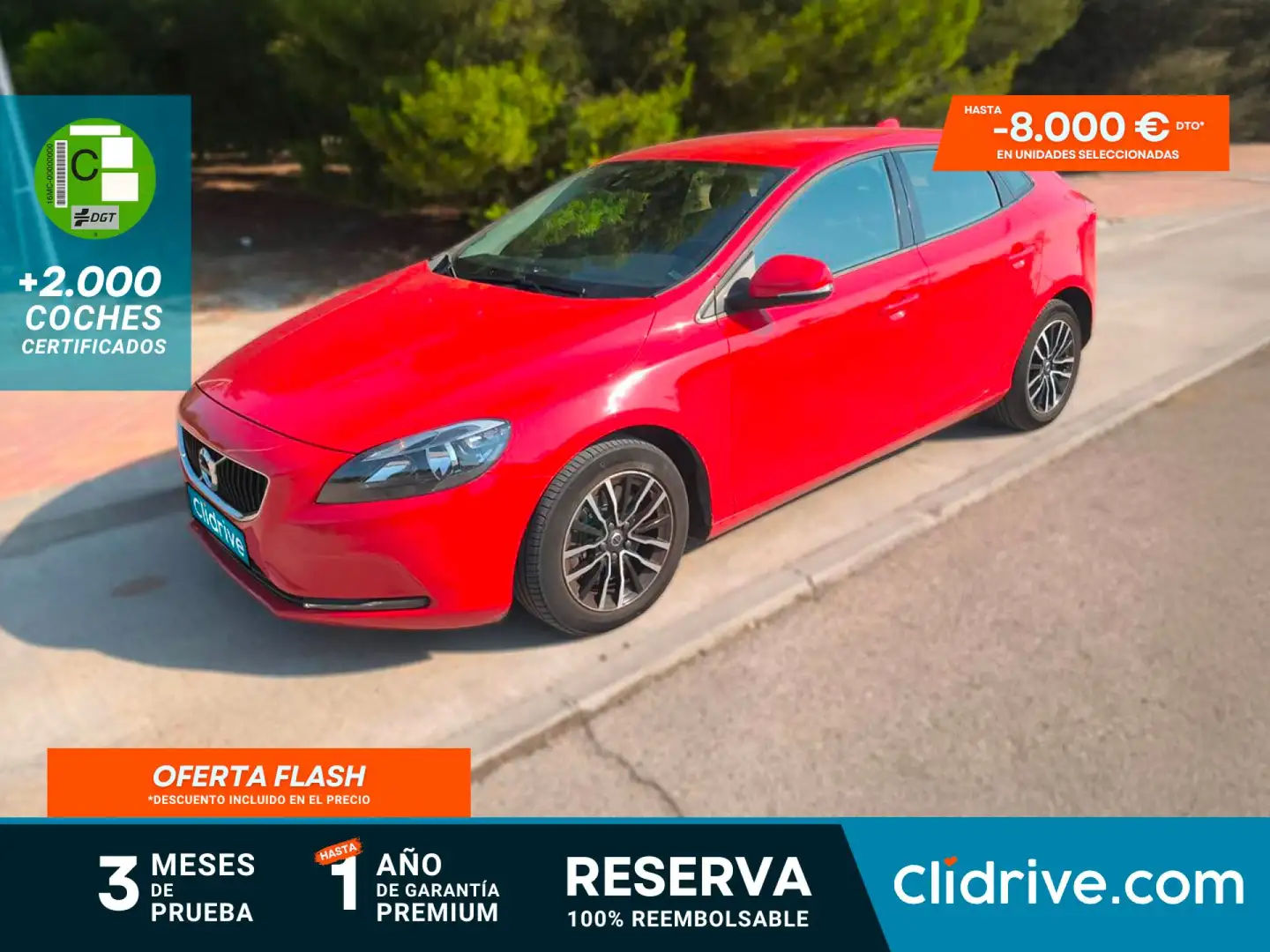 Volvo V40 D3 Momentum Aut. 150 Rojo - 1