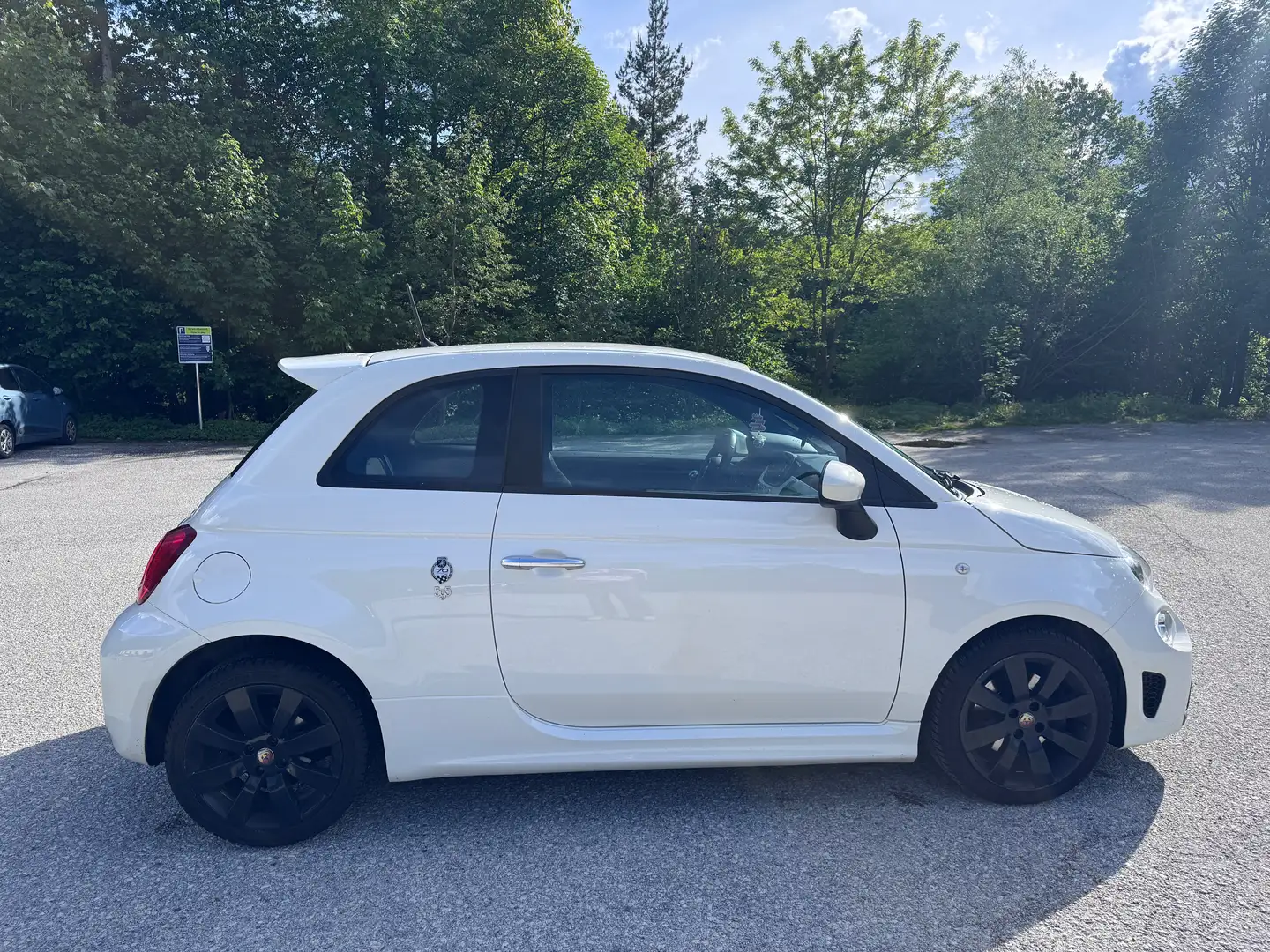 Fiat 595 Abarth Kleiner Flitzer Weiß - 2