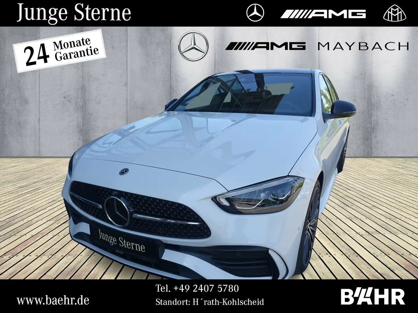 Mercedes-Benz C 300 C 300 d 4M AMG+Night/MBUX/LED/AHK/360°/Pano/19" Weiß - 1