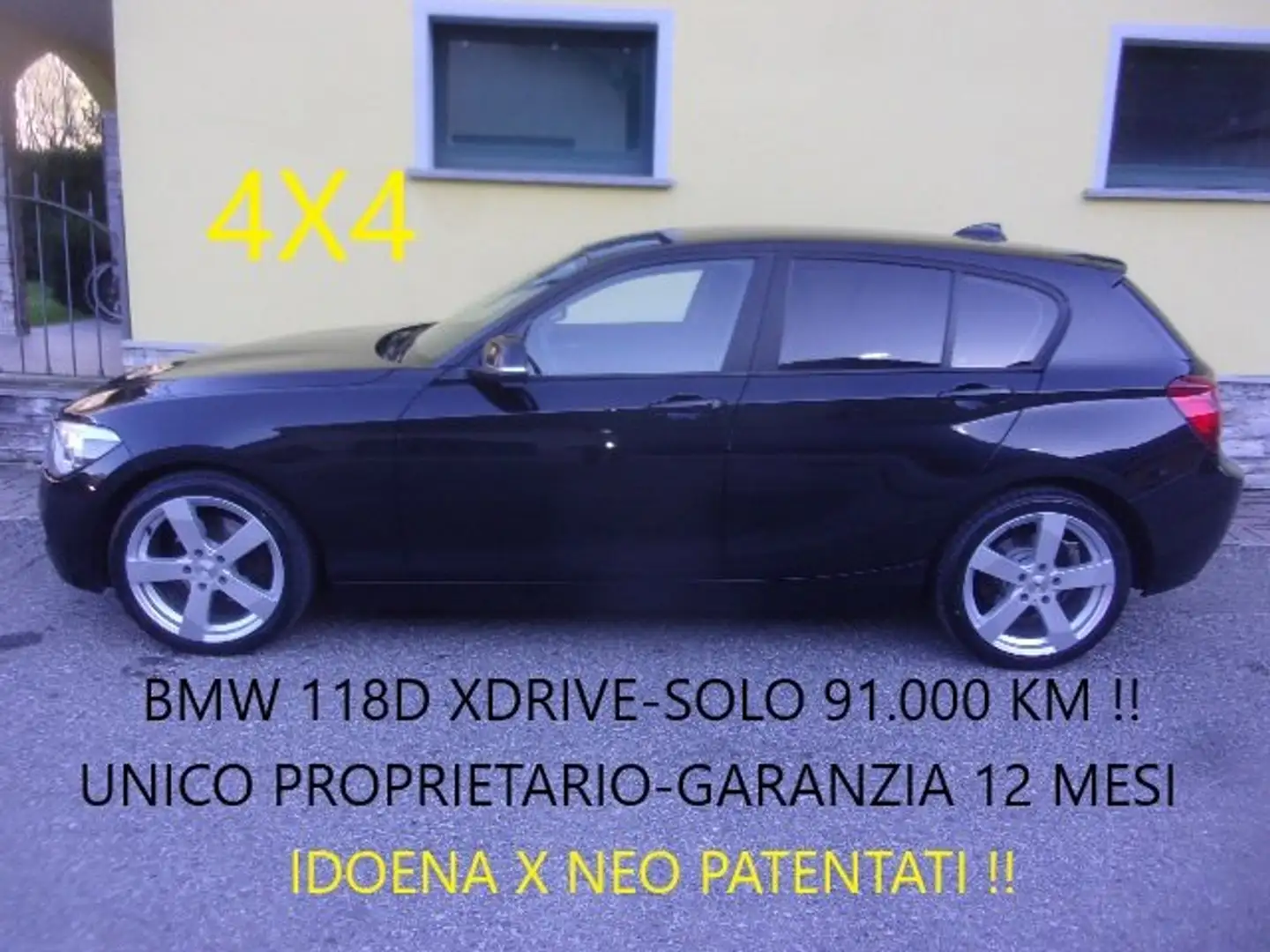 BMW 118 Serie 1- 118d 5p xdrive Sport-km 91.000 !!!! Noir - 2
