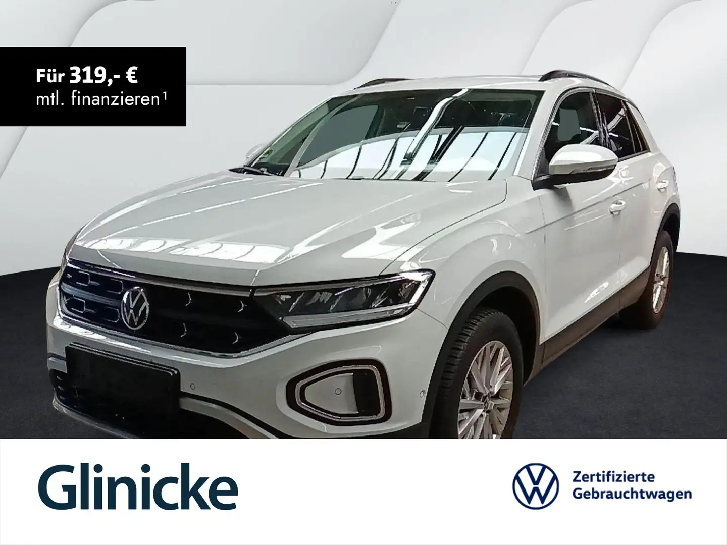 Volkswagen T-Roc 1.0 TSI Life Klima Navi LED Sitzh. PDC DAB Weiß - 1