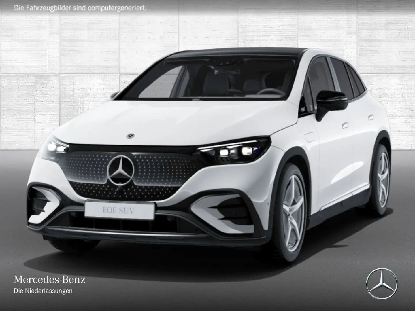 Mercedes-Benz EQE SUV EQE 350 AMG+NIGHT+PANO+360+AHK+BURMESTER+KEYLESS Weiß - 2